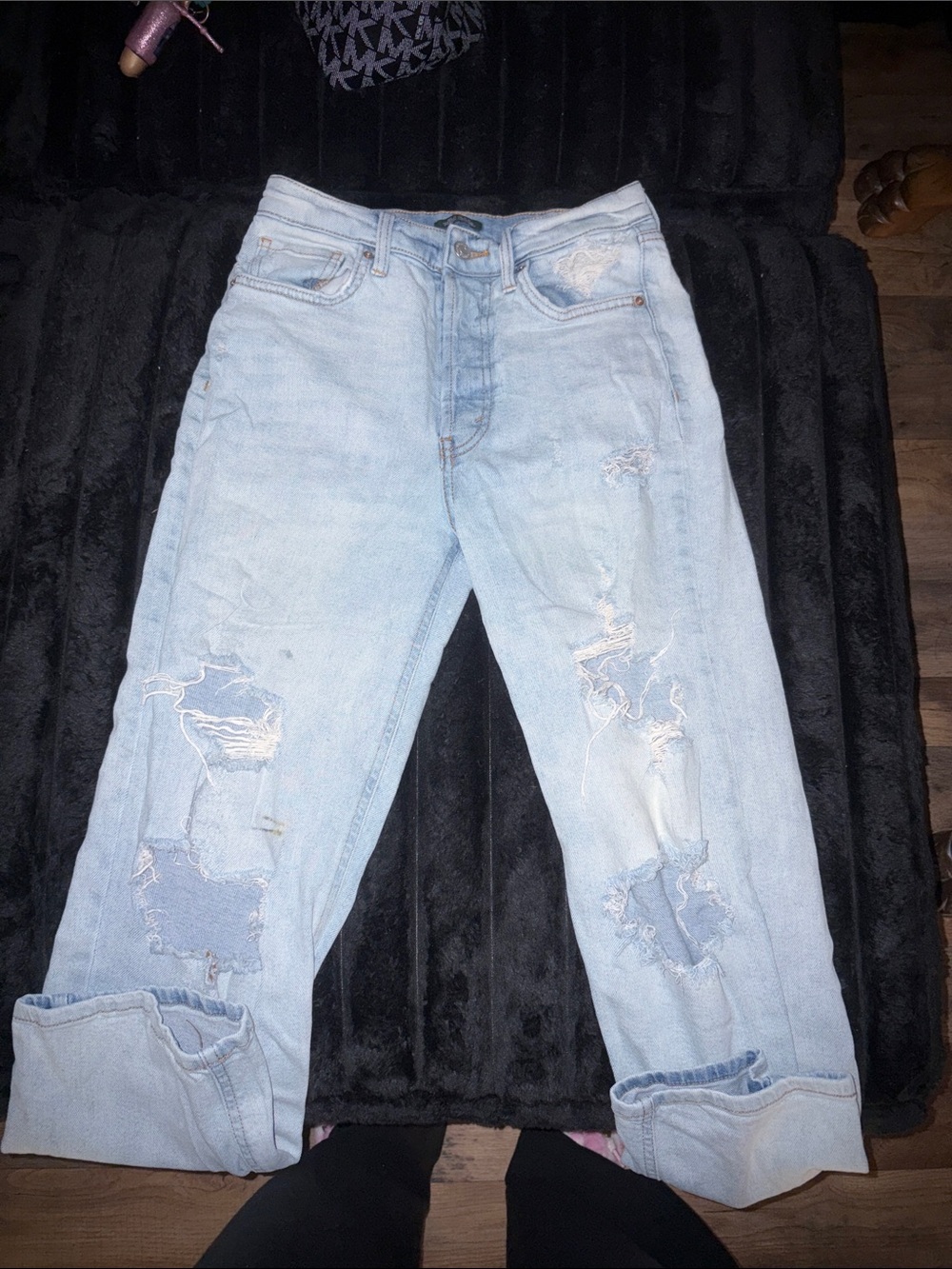 wild fable Light Wash Distressed Boyfriend Jeans